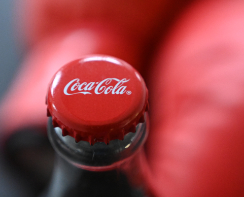 Foto einer Coca-Cola Flasche
